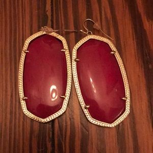 Kendra Scott Danielle earrings in maroon jade